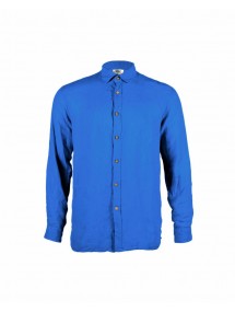 Lighting Bolt blue linen shirt navy