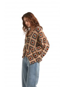 BRIXTON CROCHET KNIT KIMONO