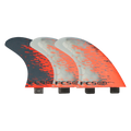 FCS 1 PC-3 Tri Retail Fins Red/Smoke