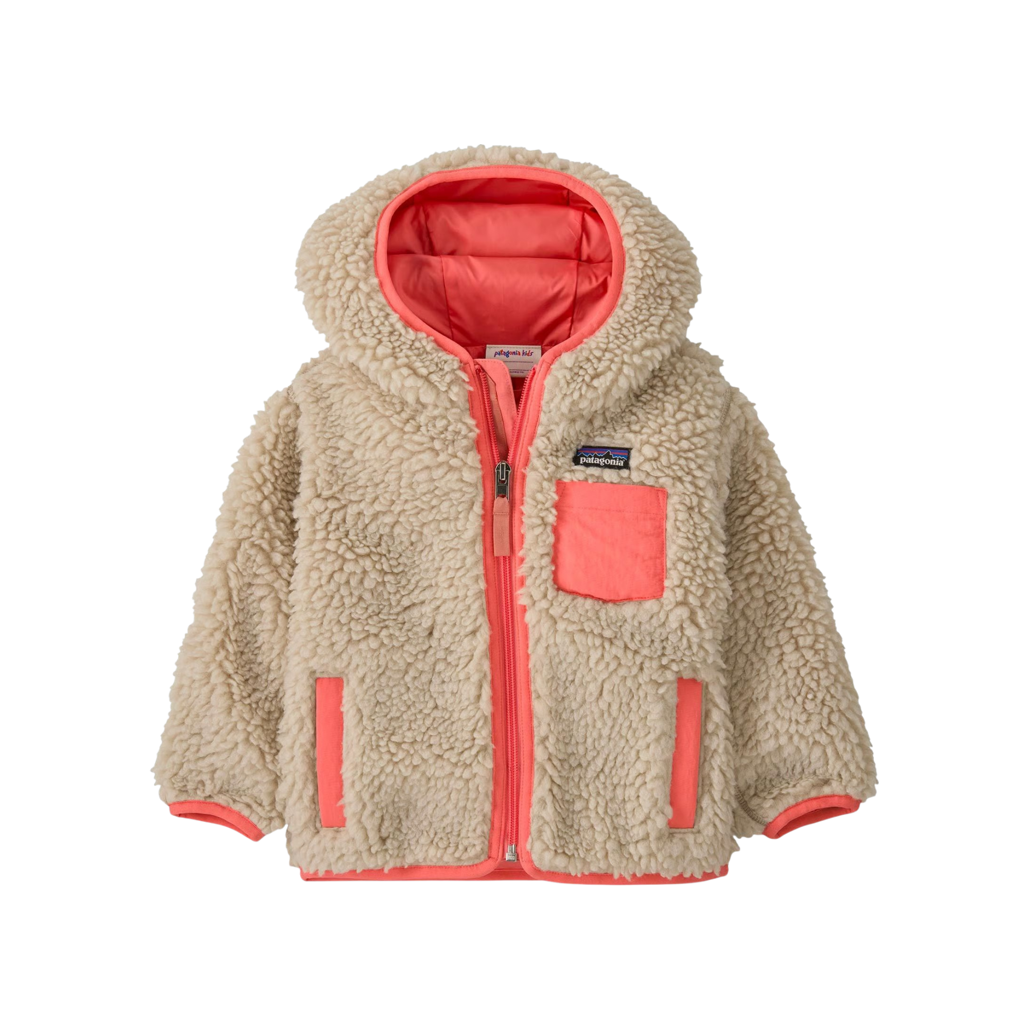 Baby Retro-X Hoody Natural w/Sparkle Pink