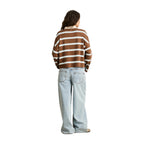 Rhythm Rugby Polo Knit Sweater Brown