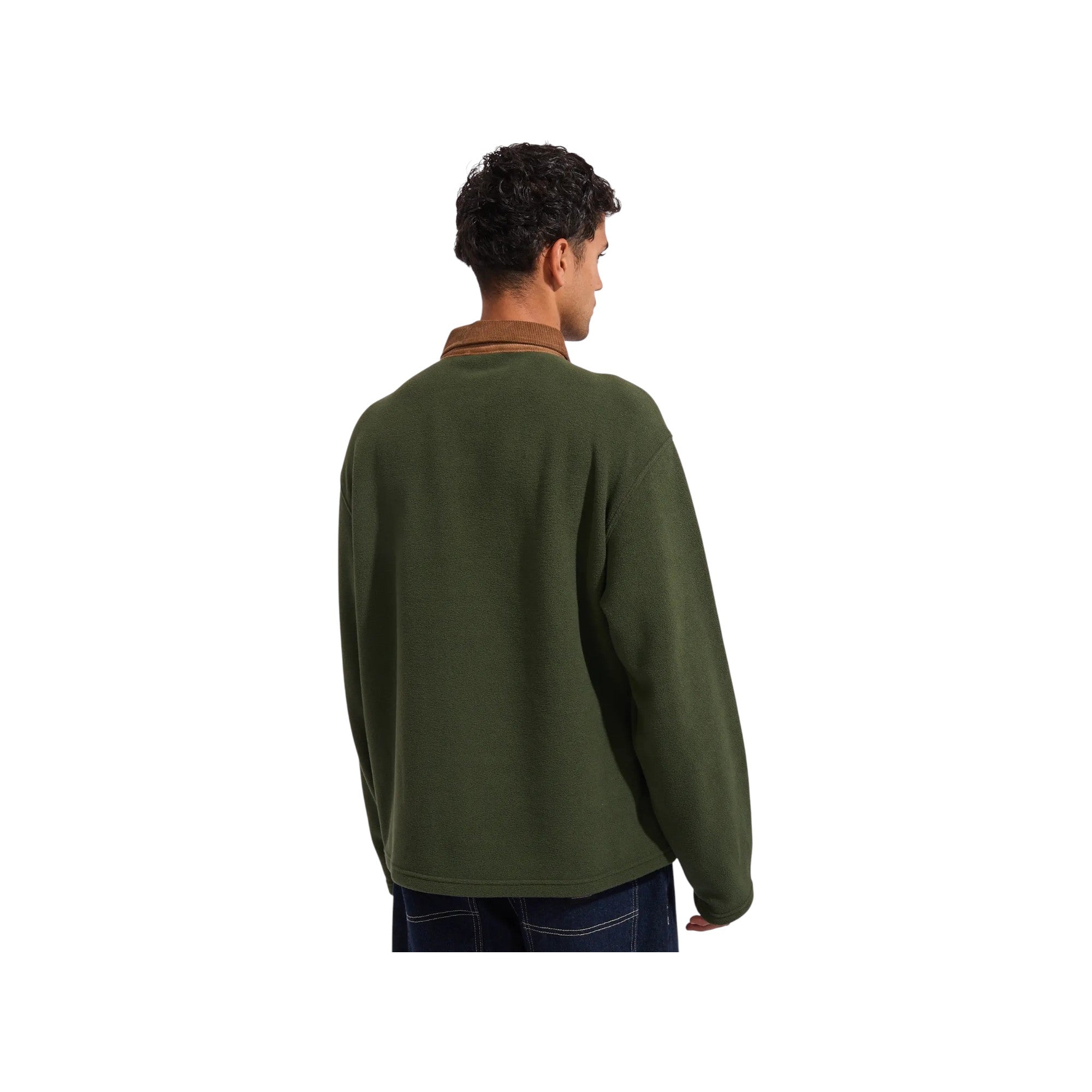 Rhythm Awake Polar Polo Fleece Sweatshirt