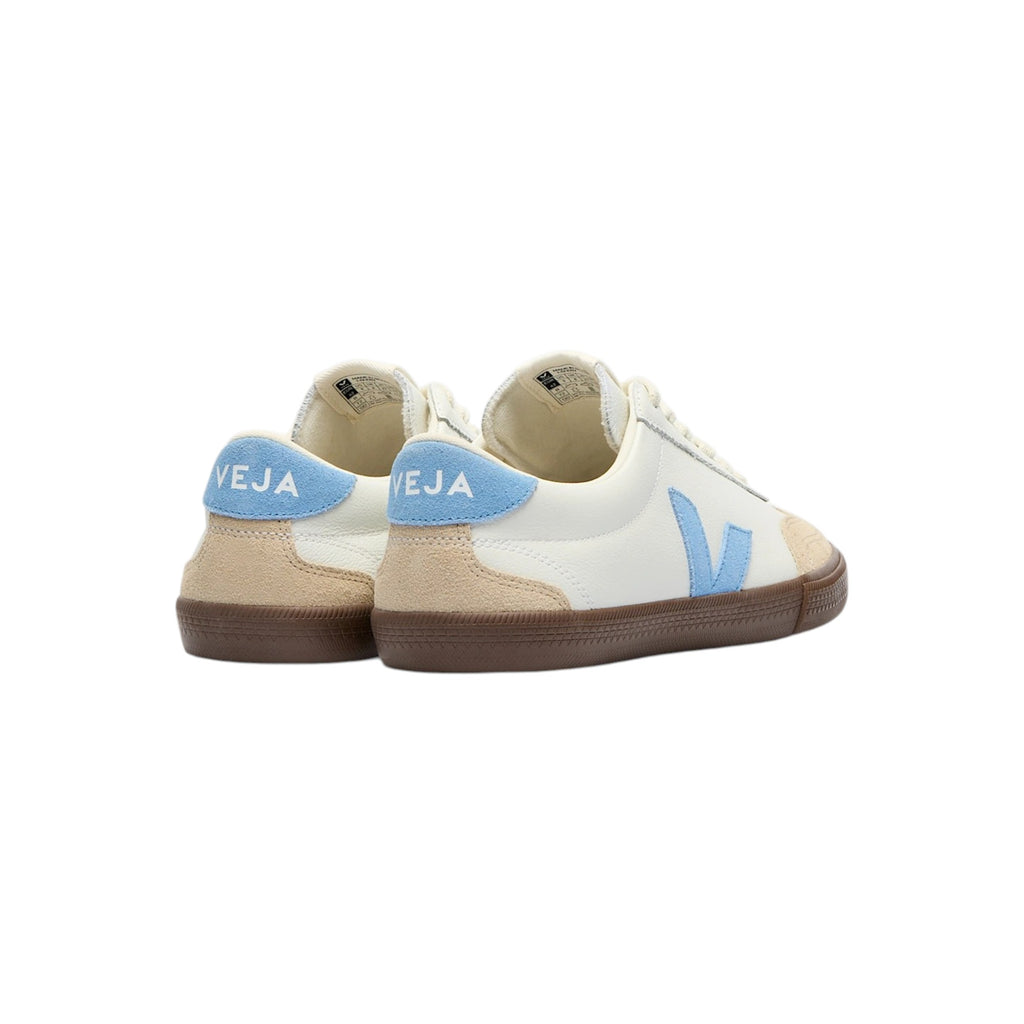 VEJA VOLLEY LEATHER WHITE AQUA BARK