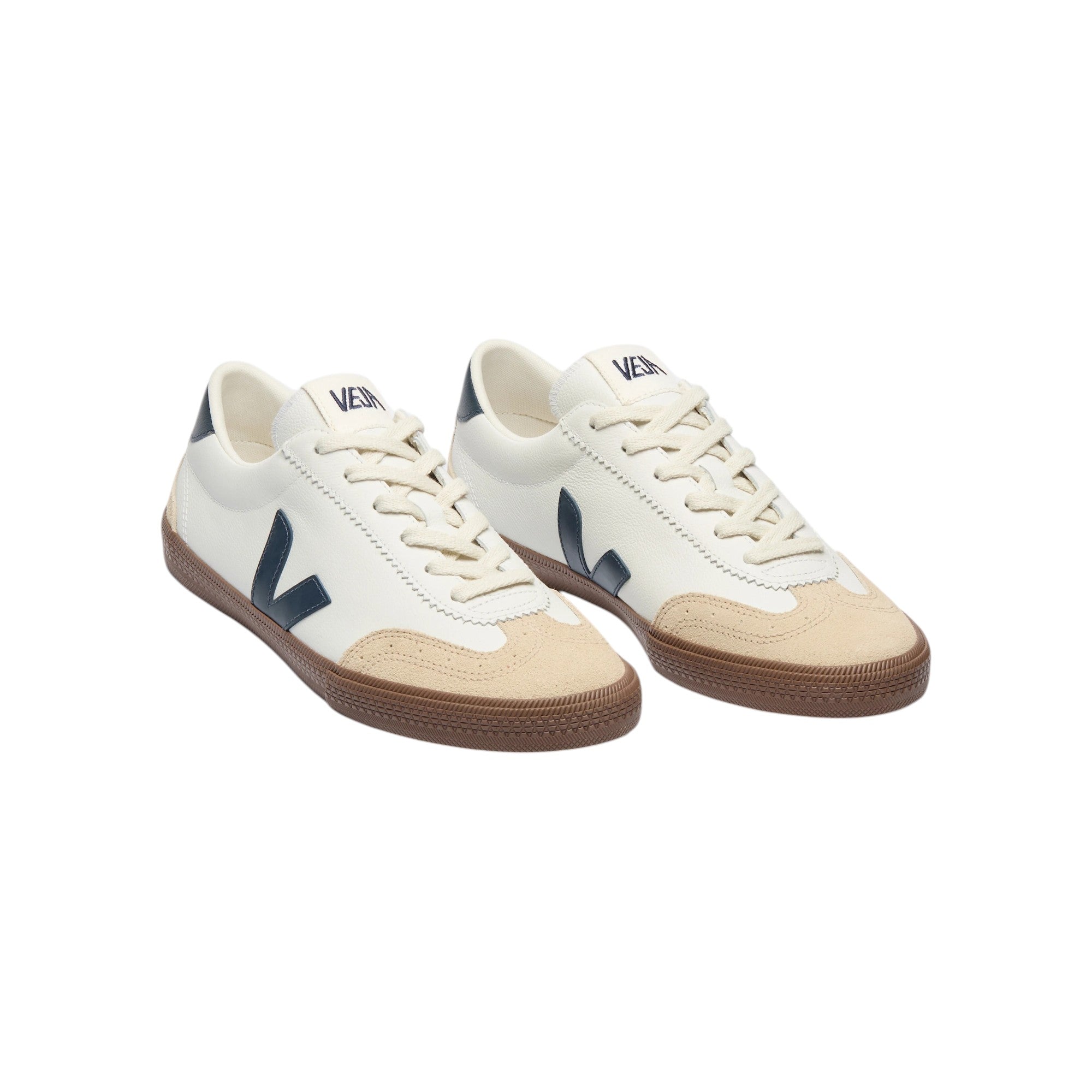 VEJA VOLLEY LEATHER WHITE NAUTICO BARK