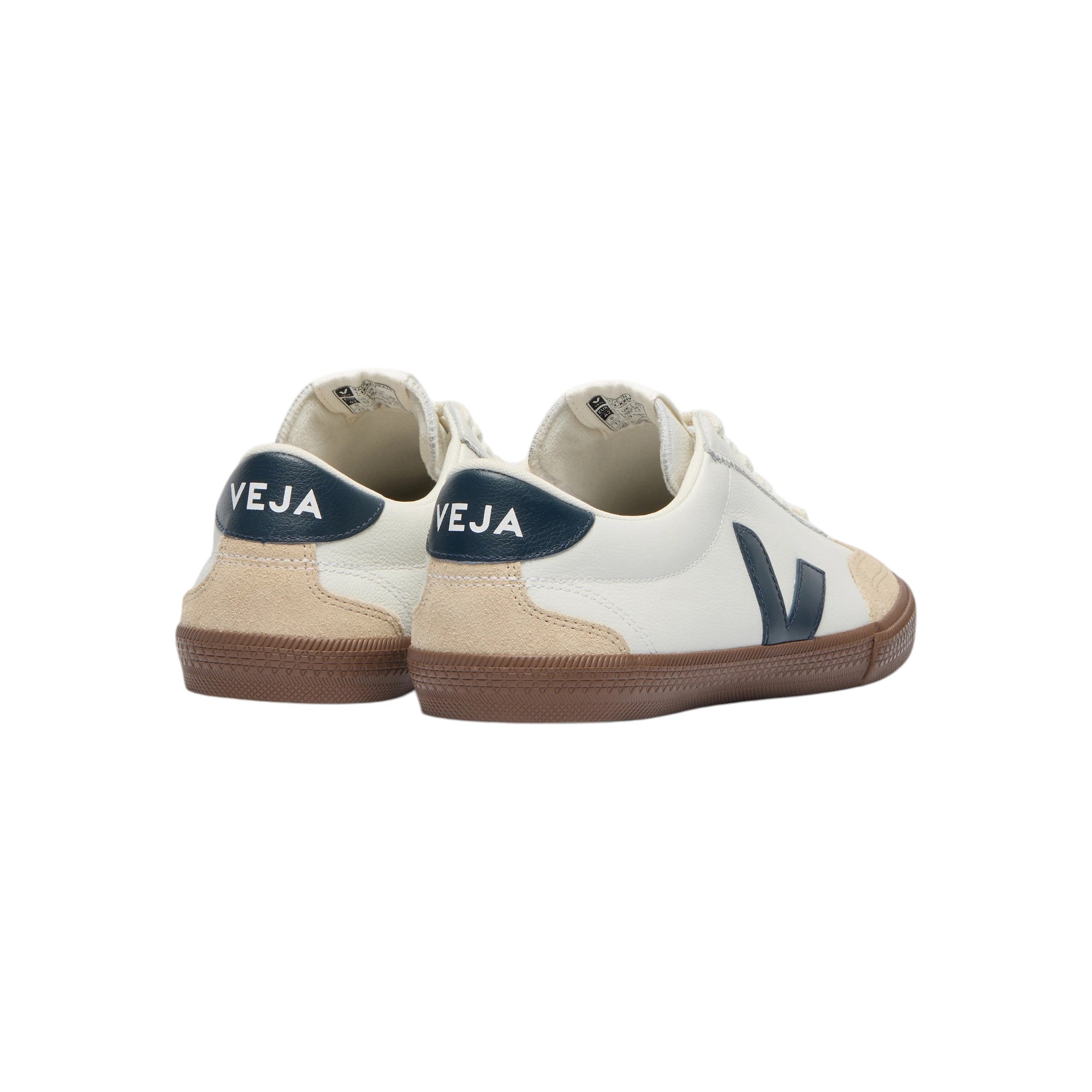 VEJA VOLLEY LEATHER WHITE NAUTICO BARK