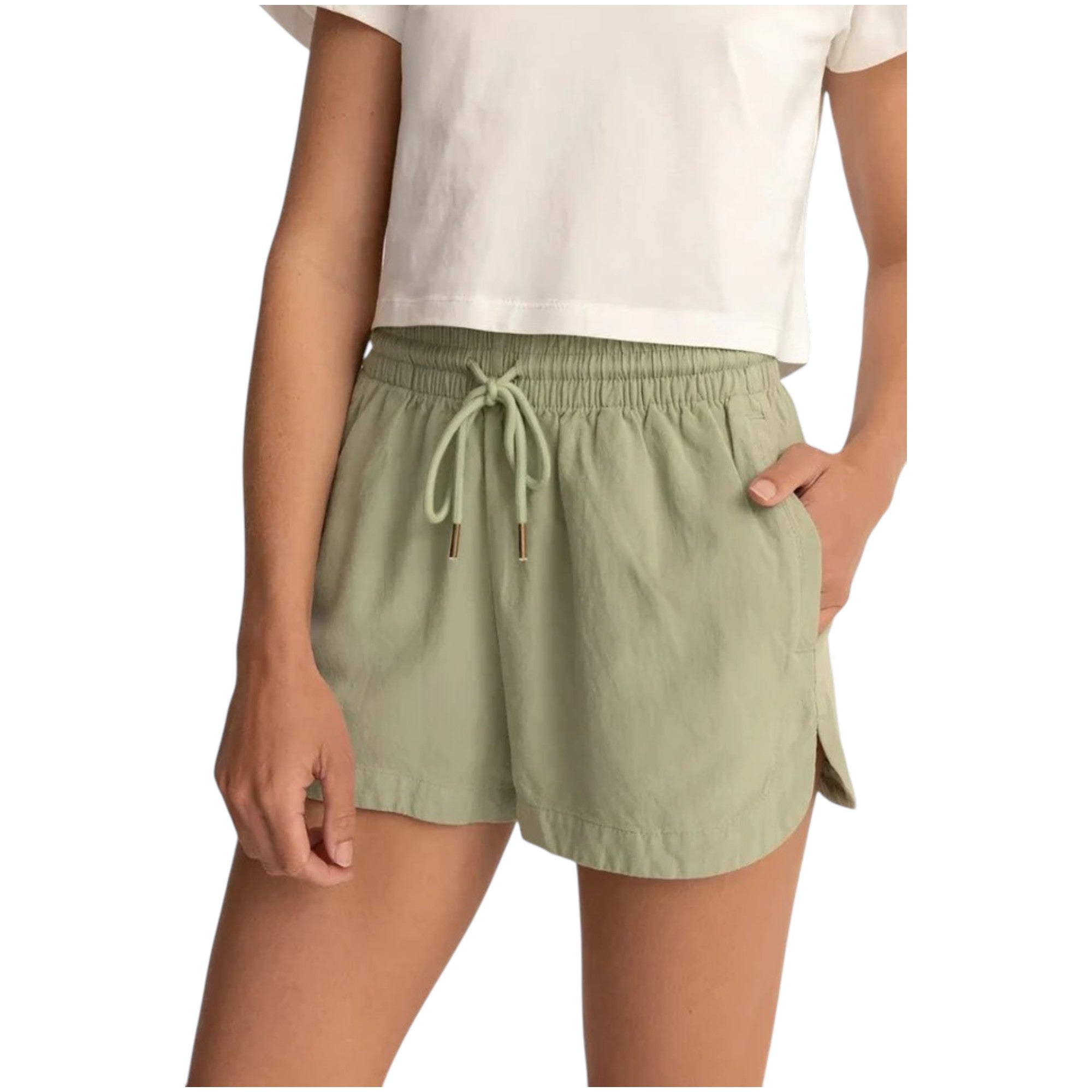 RHYTHM Women's Astrid Elastic Shorts Palm