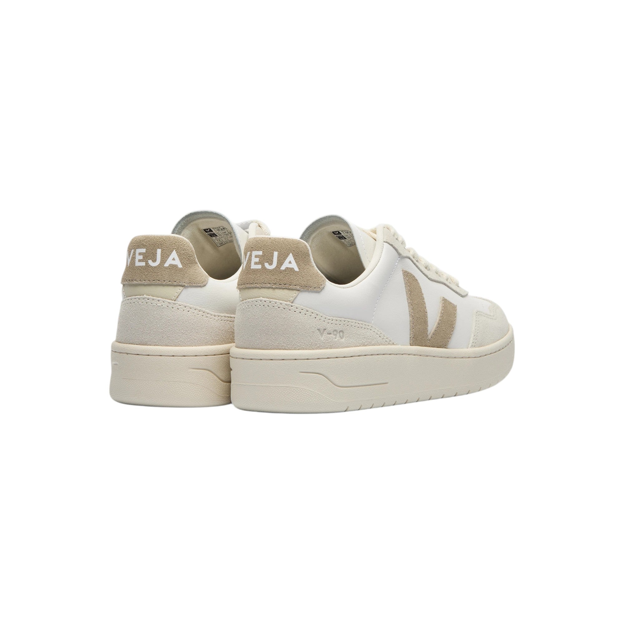 VEJA V-90 LEATHER WHITE TAUPE